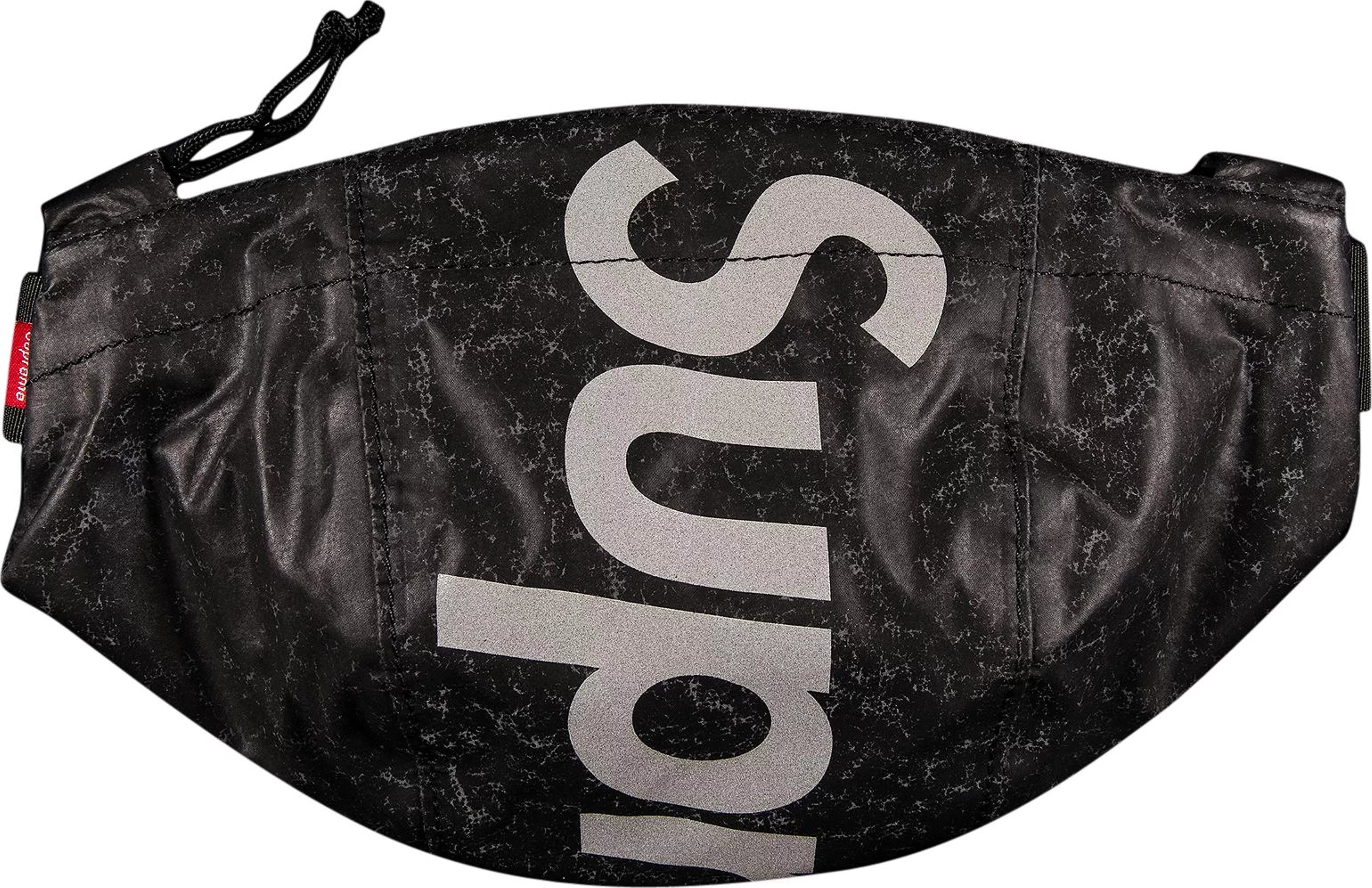 SUPREME REFLECTIVE SPECKLED WAIST BAG BLACK Soleciety