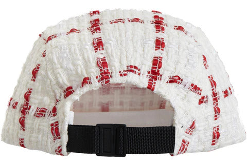 SUPREME RIBBON BOUCLE CAMP CAP WHITE