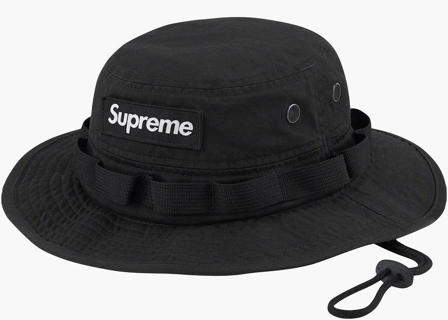 SUPREME MILITARY BOONIE BLACK – Soleciety