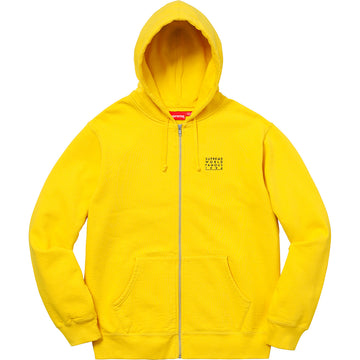 Supreme Crackle Zip Up Hooded Sweatshirt Yellow