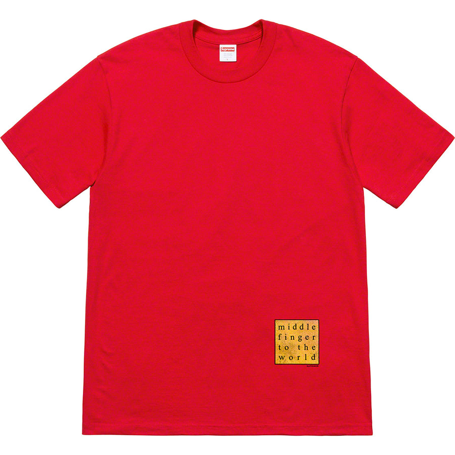 SUPREME MIDDLE FINGER TO THE WORLD TEE RED