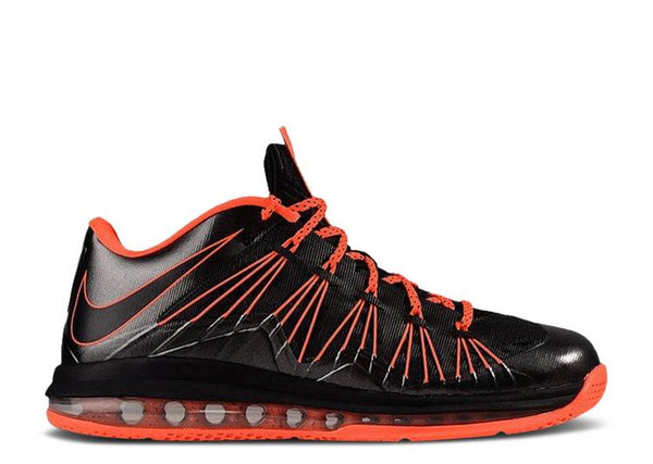 NIKE AIR MAX LEBRON 10 LOW BLACK TOTAL CRIMSON Soleciety