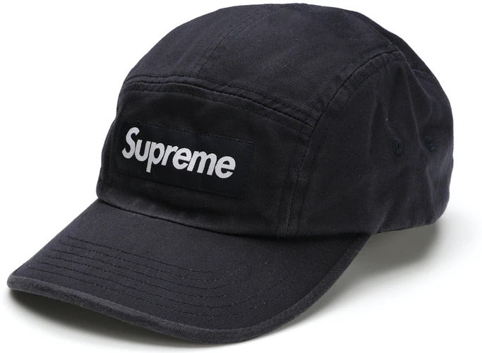 SUPREME WASHED CHINO TWILL CAMP CAP NAVY (SS21)