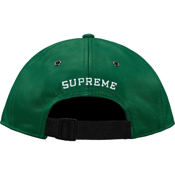 SUPREME THE NORTH FACE LEATHER 6-PANEL DARK GREEN
