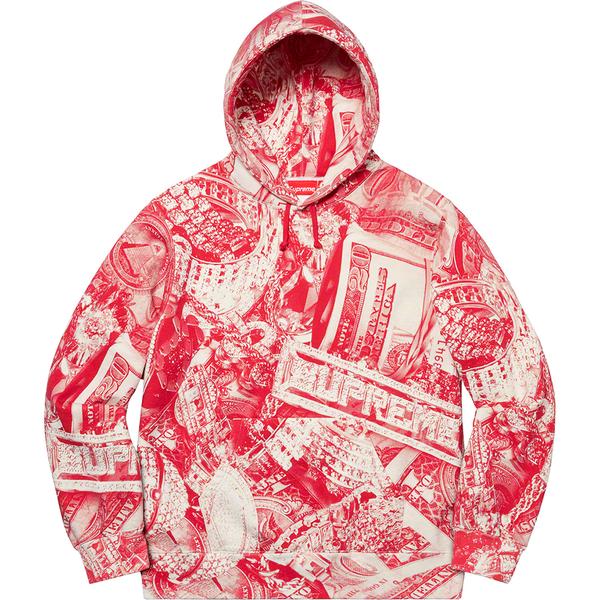 SUPREME BLING HOODED SWEATSHIRT RED – Soleciety